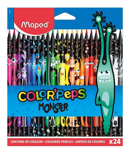 Lapices Maped X24 Colores Monster