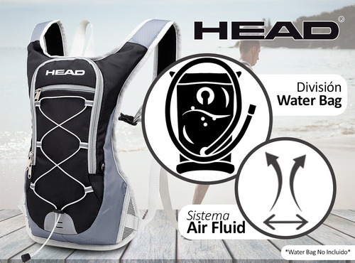 Imagen 4 de 10 de Mochila Running Head Hidratante Bicicleta Trekking Deportes