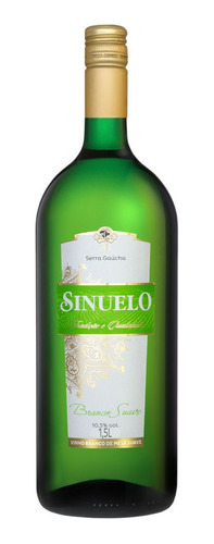 Vinho Brasileiro Sinuelo Branco Suave Doce Serra Gaúcha 1,5l
