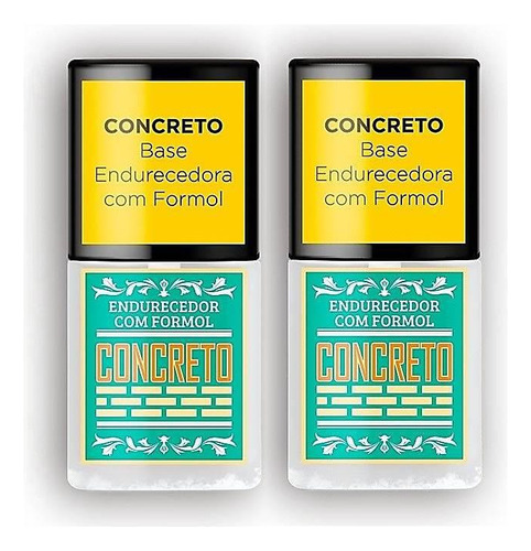 2 Base Concreto Endurecedor De Unha Top Beauty 7ml