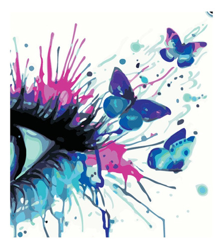 Dibujo De Bricolaje Con Números Ojos Ç