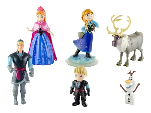 Frozen Set Figuras  Disney Anna, Kristoff, Olaf Y Reno Sven