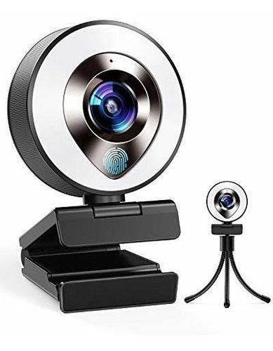 Fhd Cam With Microphone And Ring Light,plug Play For Pc