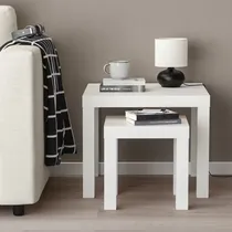 Comprar Set De 2 Mesas Auxiliares Minimalistas Bibéi Blanco