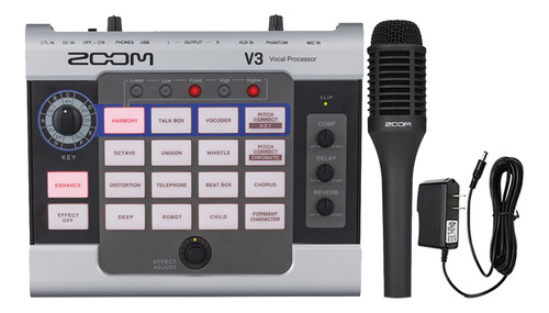 Procesador Vocal Zoom V3 + Micrófono Vocal Sgv-6 + Power Sup