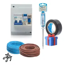 Comprar Kit Instalacion Electrica Sica Llave Caja+ Cable Certificado