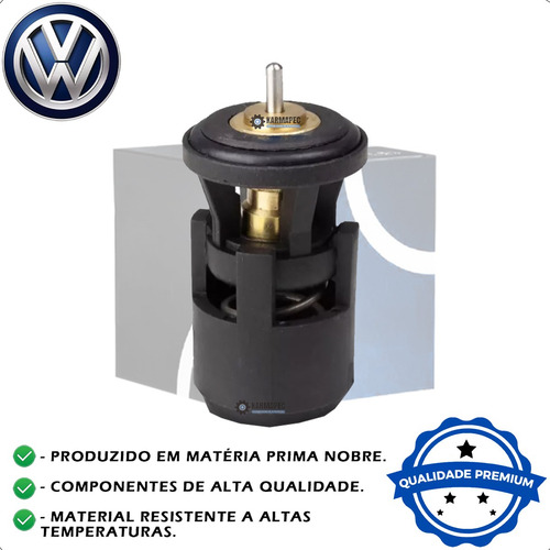 Válvula Termostática Volks 80º Gol G3 G4 G5 1.0 / 1.6 8v