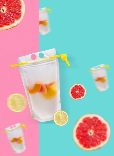 Imagen 6 de 10 de 50 Bolsa Stand Up Pouch Para Bebidas Con Cierre 350 Ml