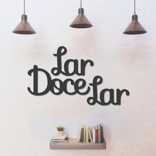 Decoração Para Casa Escultura De Parede Lar Doce Lar Em Mdf
