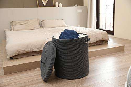 Cesta De Almacenamiento Extra Grande Con Tapa 40x40x46 Cm