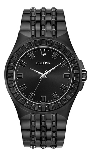 Reloj De Hombre De Cuarzo De Cristal Bulova, Acero Inoxidabl