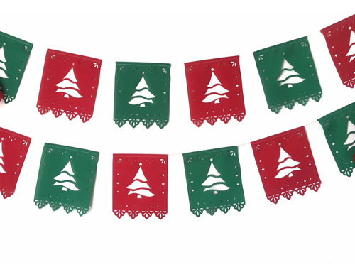 Banderines De Tela Navidad 3 Metros Guirnaldas Navideñas