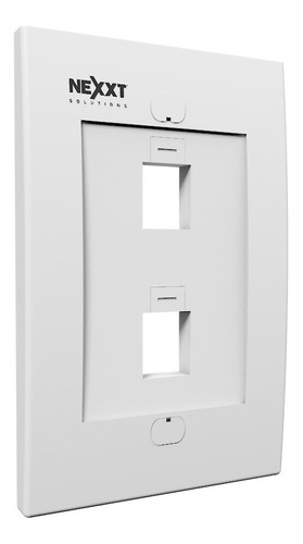  Faceplate O Placa De Pared Nexxt, 2 Puertos - Color Blanco