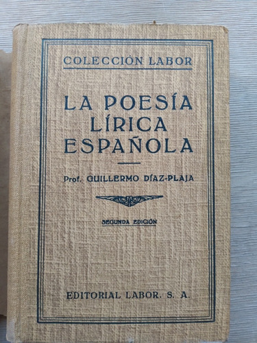 Historia De La Poesía Lírica Española Colección Labor (Usado)