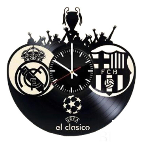 Reloj Corte Laser 1038 Barcelona Uefa Real Madrid Barcelona