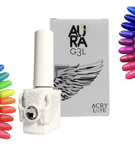 Pack 5 Aura Gel Semipermanente Uñas Color Variado. Acry Love Color Variado