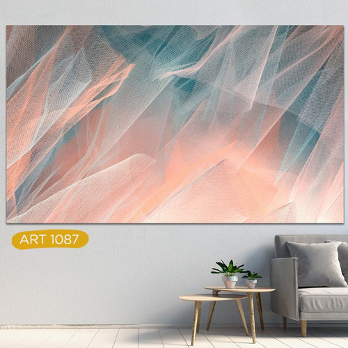 Cuadro Abstracto Arte Moderno Decorativo 120x70 Madera Tela