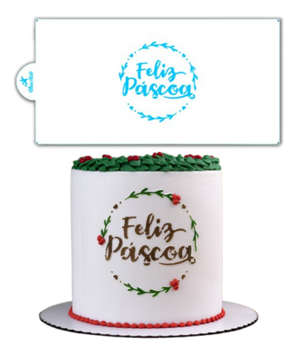 Stencil Decorativo Decoração Confeitaria Bolo Páscoa Ramos