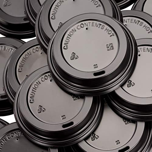 Antispill, Recyclable Black Dome Lids, 100 Pk. Coffee C...