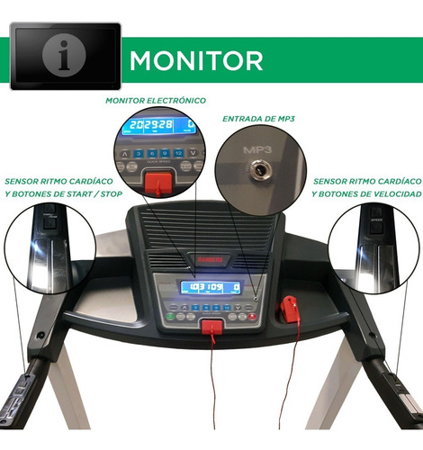 Cinta Correr Caminadora Randers 460si Plegable Programas