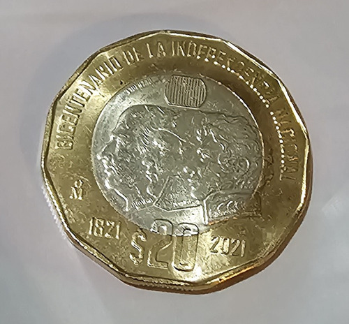 Moneda 20 Pesos Bicentenario Independencia Nacional 2021