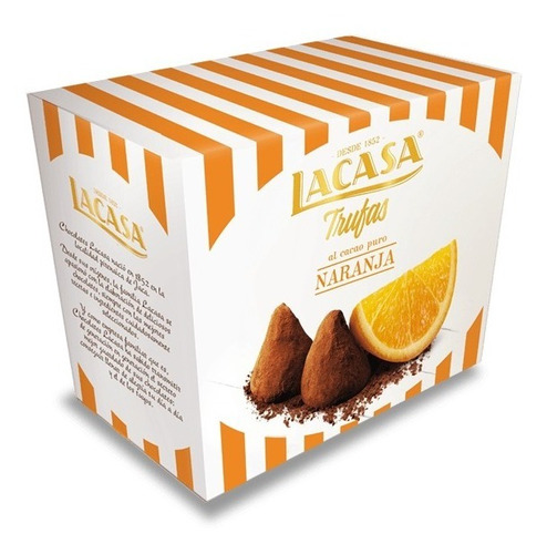 Bombón Lacasa Trufas Naranja - Caja X 200g