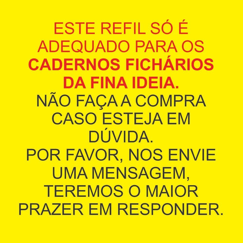 Imagem 3 de 4 de Refil Pautado - Fichário Argolado Fina Ideia - Kit 4 Unid