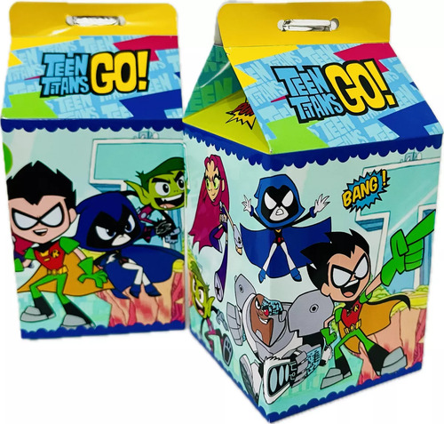 Lembrancinha Caixa Milk Jovens Titãs Teen Titans 10 Unid.