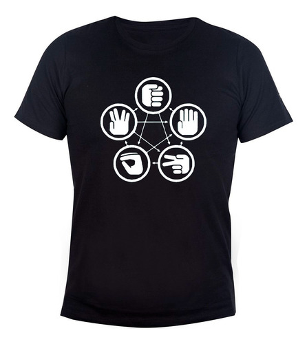 Remera Algodón Unisex Rock Paper Scissors Lizard Spock