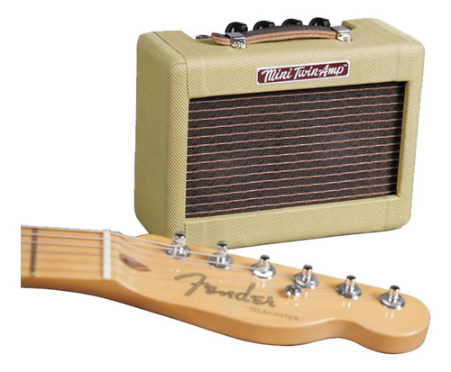 Cubo Amplificador Fender 57 Twin P/ Guitarra 1 Watt Mini Cor Creme 110v