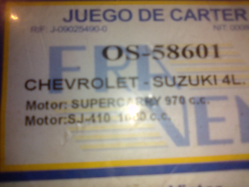 Empacadura De Carter Os-58601/chevrolet Suzuki 4 L S Carry