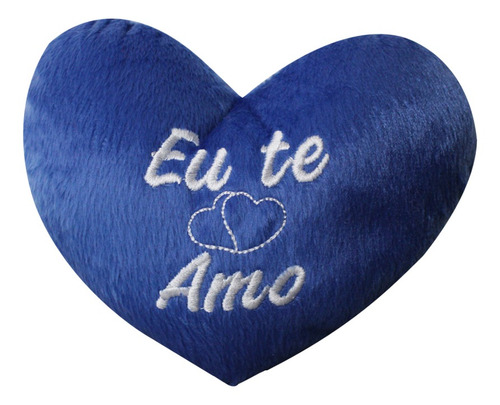 Imagem 1 de 1 de Pelúcia Coração Azul Eu Te Amo 22cmx20cm