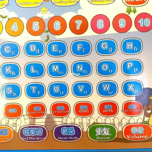Juego Tipo Tablet Juguete Didactico Aprender Ingles Y Chino Color Rosa