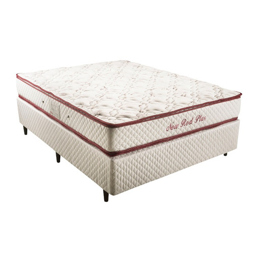 Cama Box Queen Herval New Red Plus Molas Ensacadas 158 Cm