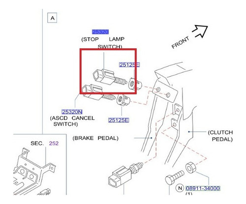 Sensor Bulbo Freno Original Nissan X-trail 01-13