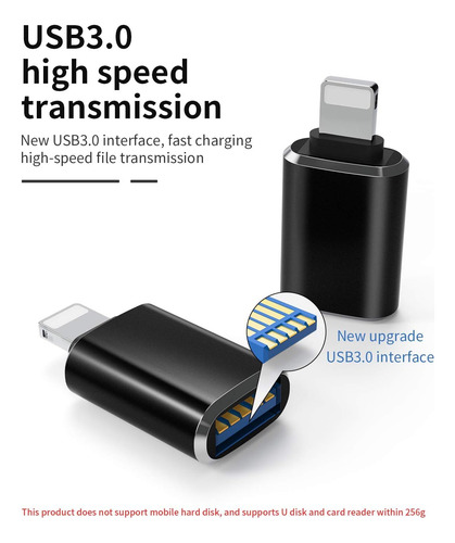 Adaptador Otg Lightning Macho A Usb 3.0 Hembra Para iPhone