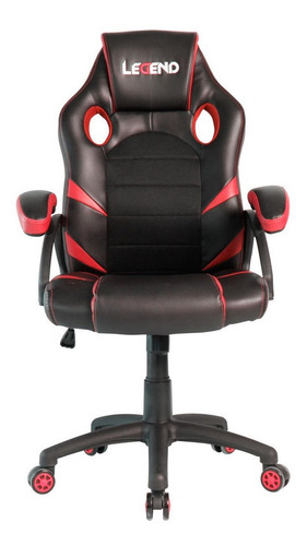 Imagen 1 de 3 de Silla de escritorio Empoli Legend gamer roja con tapizado de cuero sintético
