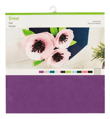 Lideart Kit De Fieltro Cricut Lluvia De Primavera 12x12 Color Morado Diseño De La Tela Lisa