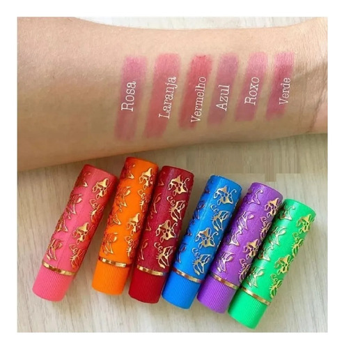 Batom 24 Horas Mágico Lip Stick Bela Femme Roxo