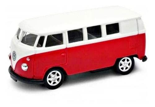 Auto Volkswagen Samba Esc 1:60 Coleccion Metal Welly Diecast