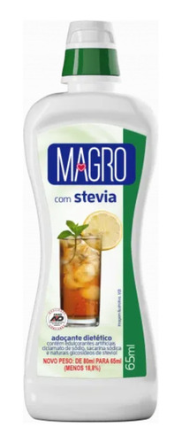 Adoçante Dietético Magro Com Stevia Sem Glúten Lowçucar 65ml