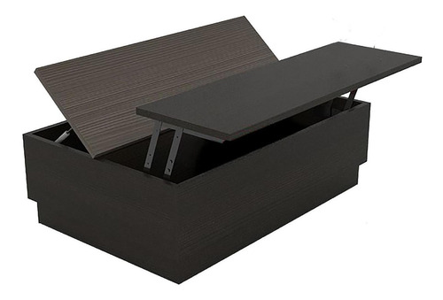 Mesa De Centro Expandible Color Chocolate Modelo Umbra 90 Cm