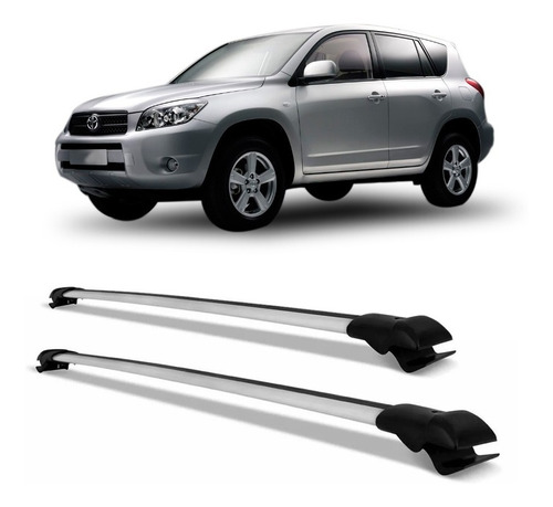 Travessa Rack Bagageiro Rav4 2003 A 2012 Slim Prata.