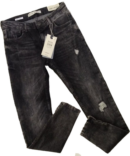 Pantalón Jeans Bershka Negro. Producto Nuevo Original