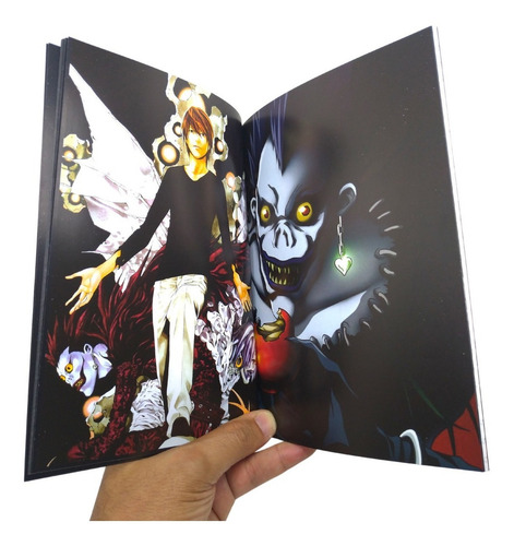 Cuaderno Things Nerd Death Note Death Note en L Kira Ryuk Death Book en portugués, 34 hojas rayadas, 1 unidad temática x 1 unidad temática, 21 cm x 15 cm