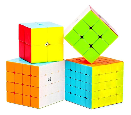 Bestcube Qy Toys 2x2 3x3 4x4 5x5 Speed Cube Set, Paquete De 