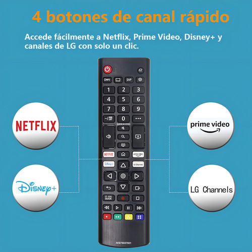 Mando A Distancia Universal De Tv Para LG Tv + Funda De Control Remoto Compatible Con Todos Los Modelos LG Smart Tv (lcd Led Uhd Oled Qned Nanocell 4k 8k, Etc.)