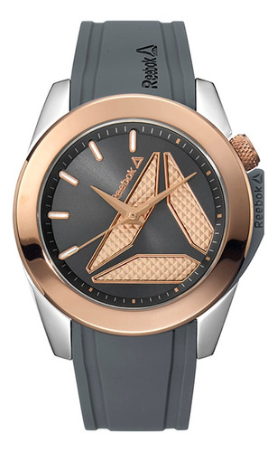 Reloj Reebok Diane Rd-dia-l2-s1ia-a3 Dama - Malla Gris Bisel Rosé Fondo Gris