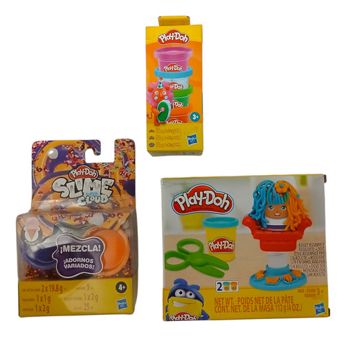 Pack Play-doh Mini Cortes Divertidos+ Slime Mezcla+ Masitas