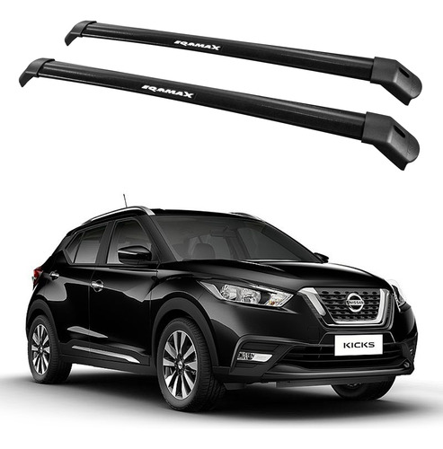 Barras De Techo Rurales Eqmax Delta Nissan Kicks 2018+ Negro